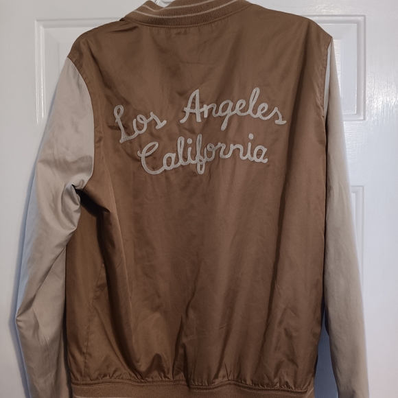 Hollister Tan and Cream Letterman Jacket - Picture 7 of 7